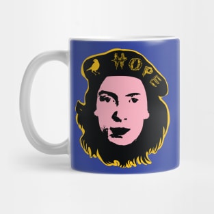 HOPE is the Thing With Feathers Emily Dickinson Che Guevara Pop art design Golden Poppy Yellow Orange Version Mug